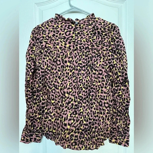 Loft Leopard Print Ruffle Shirt - Picture 2 of 9